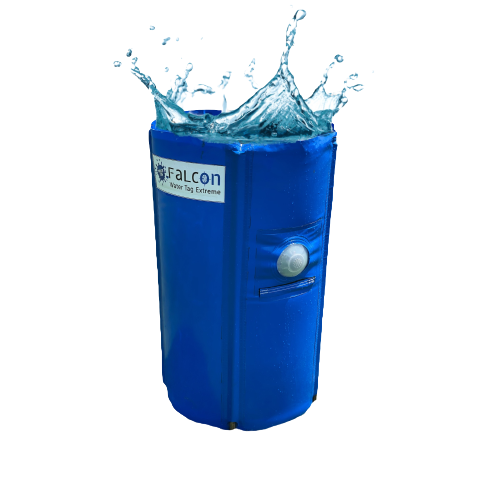 collapsible blue barrel